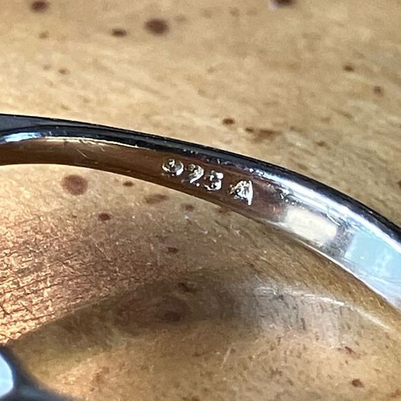 Emerald Cut Brazilian Citrine White Topaz Sterling Silver Ring - Picture 6 of 8